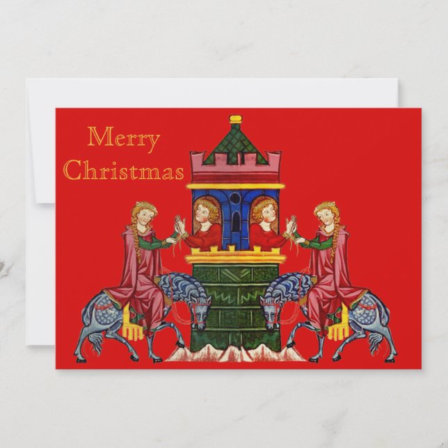 Merry Mediaeval Christmas Holiday Card (Front)