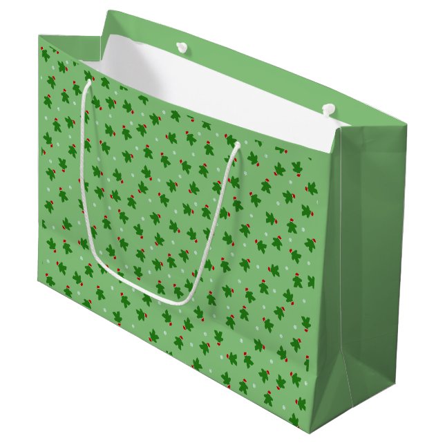 Merry Meeple Large Gift Bag (Front Angled)