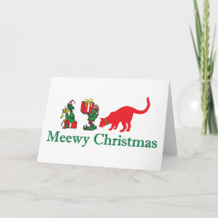 Merry Meewy Christmas Holiday Card