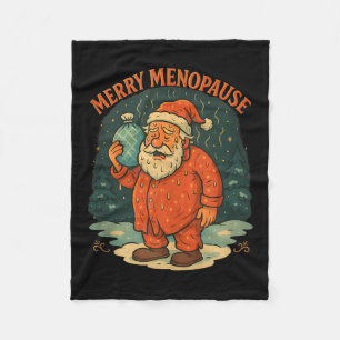 Merry Menopause Funny Santa Meme Tank Top  Fleece Blanket