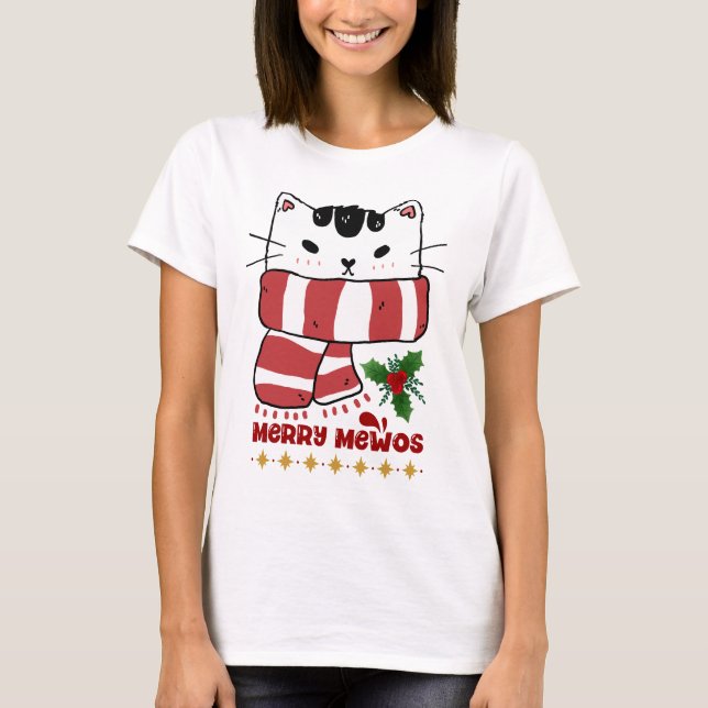 Merry meows T-Shirt (Front)