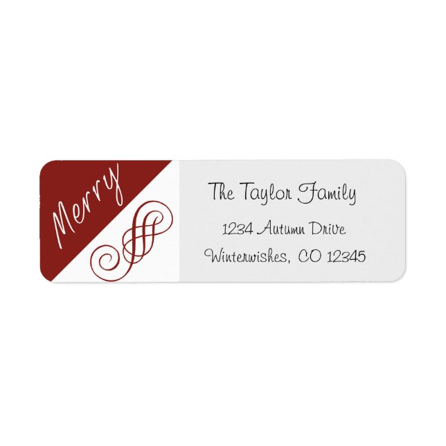 Merry, Merry - address label Return Address Label (Front)