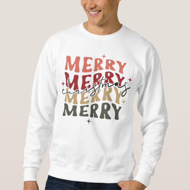 Merry Merry Christmas Matching Family  Sweatshirt (Front)