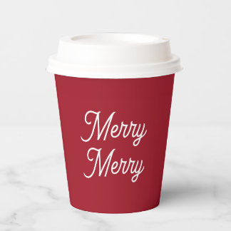 Merry Merry Holiday Paper Cups