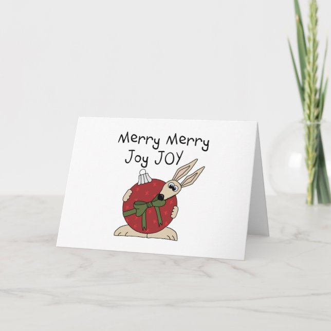 Merry Merry Joy Joy Tshirts and Gifts Holiday Card (Front)