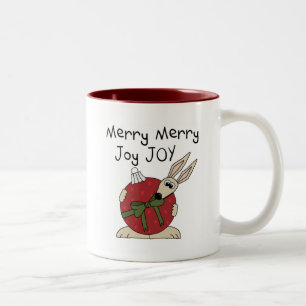 Merry Merry Joy Joy Tshirts and Gifts Two-Tone Coffee Mug