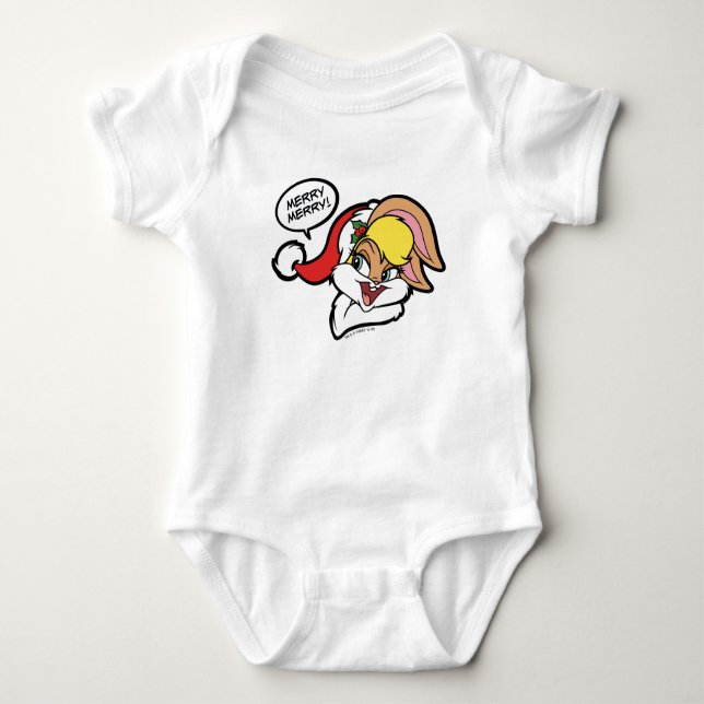 "Merry Merry" Lola Bunny Baby Bodysuit (Front)