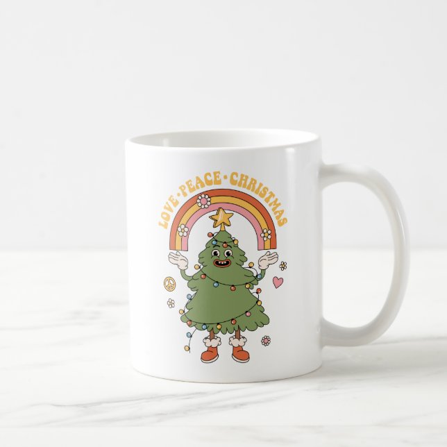Merry Merry Merry Christmas - Be Groovy and Bright Coffee Mug (Right)