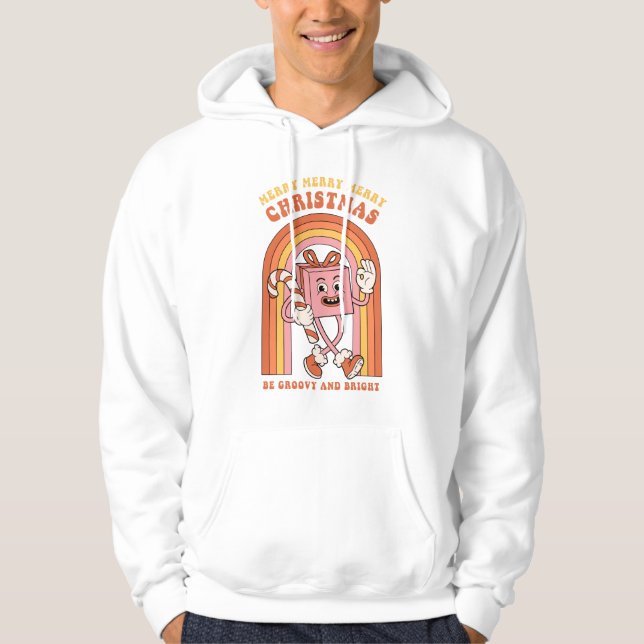 Merry Merry Merry Christmas - Be Groovy and Bright Hoodie (Front)