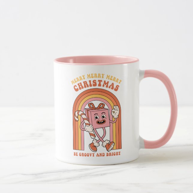 Merry Merry Merry Christmas - Be Groovy and Bright Mug (Right)