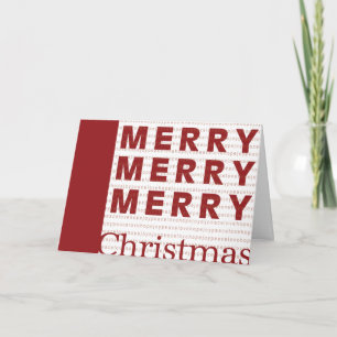 Merry, Merry, Merry Christmas Holiday Card