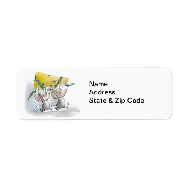 Merry Mice Mic & Mac Address Labels (Front)