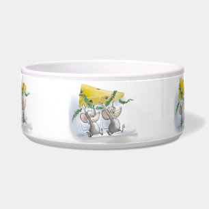 Merry Mice Mic & Mac Holiday Pet Bowl