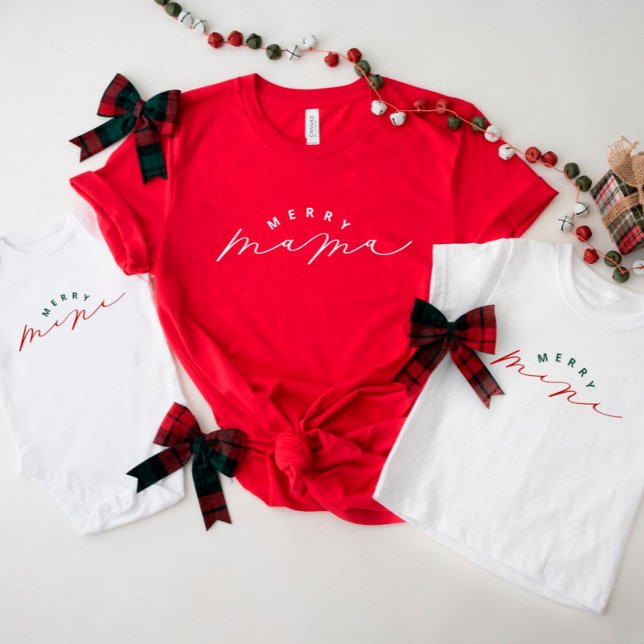 Merry Mini Cute Script Baby Christmas Bodysuit (Creator Uploaded)