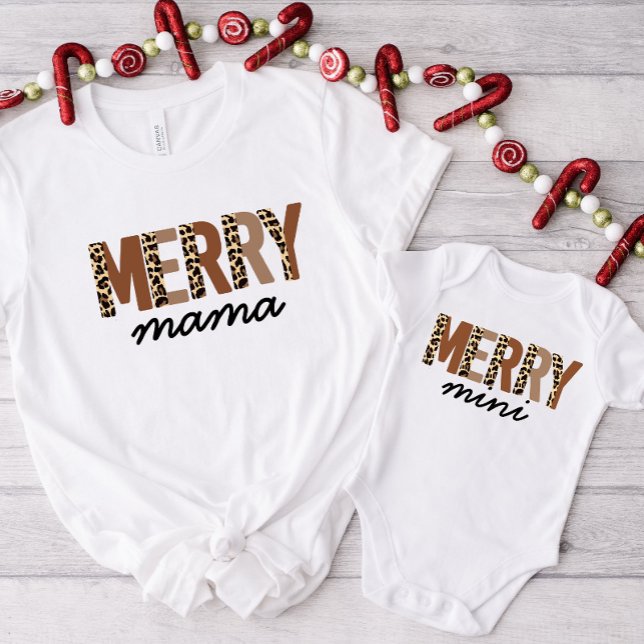 "Merry Mini" Mummy and Me Boho Christmas Baby Bodysuit (Creator Uploaded)