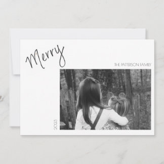 Merry Minimalist - Handwritten Holiday Card