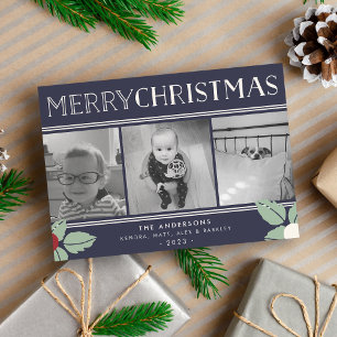 Merry Mistletoe 3 Photo Collage Holiday