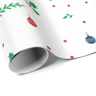 Merry Mistletoe Christmas Holiday Wrapping Paper