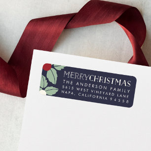 Merry Mistletoe   Christmas Return Address Label