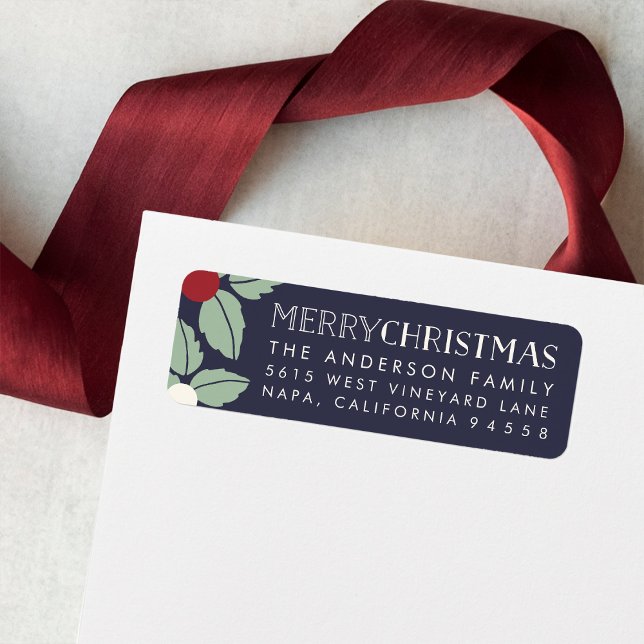 Merry Mistletoe | Christmas Return Address Label (Creator Uploaded)