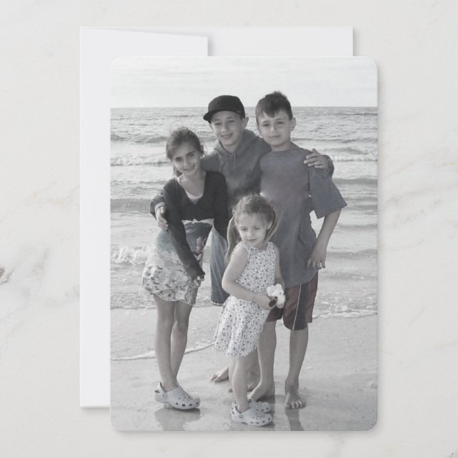 Merry Mistletoe Double Sided Holiday photo card (Front)