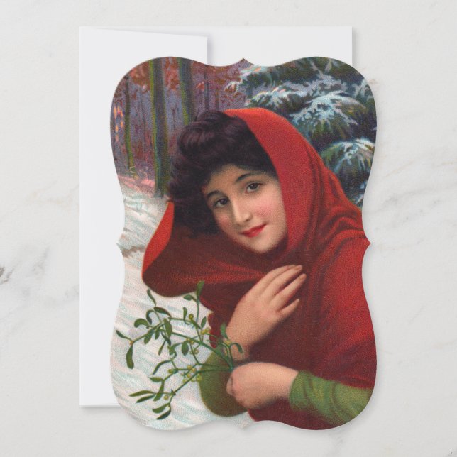 Merry Mistletoe Maiden Invitation (Front)