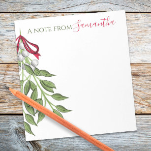Merry Mistletoe with White Berries Notepad