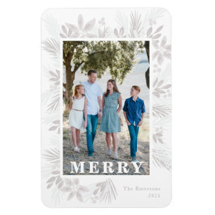 Merry Modern Christmas Flexible Photo Magnet
