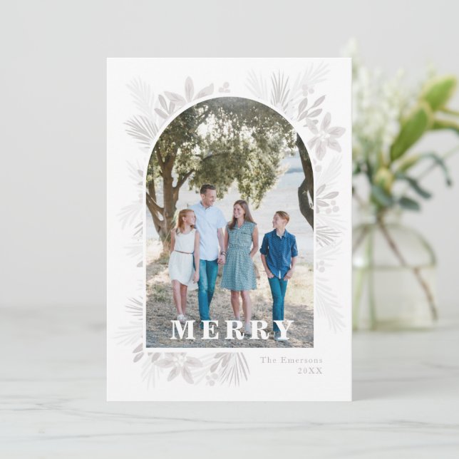 Merry Modern Christmas Flower Arch  (Standing Front)