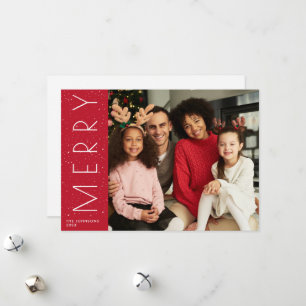 MERRY   Modern trendy holiday Card