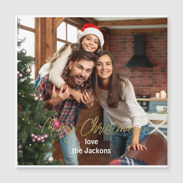 Merry Moments: Personalised Christmas Photo Card (Front)