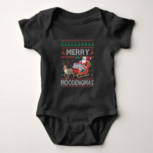 Merry MooDengmas Moo Deng Christmas Santa Hippo Baby Bodysuit