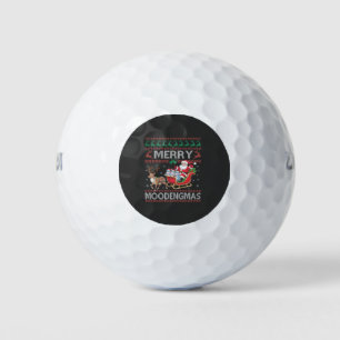 Merry MooDengmas Moo Deng Christmas Santa Hippo Golf Balls