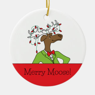 Merry Moose Ornament