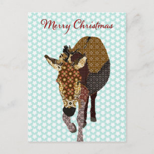 Merry Moses Blue Star Postcard Christmas