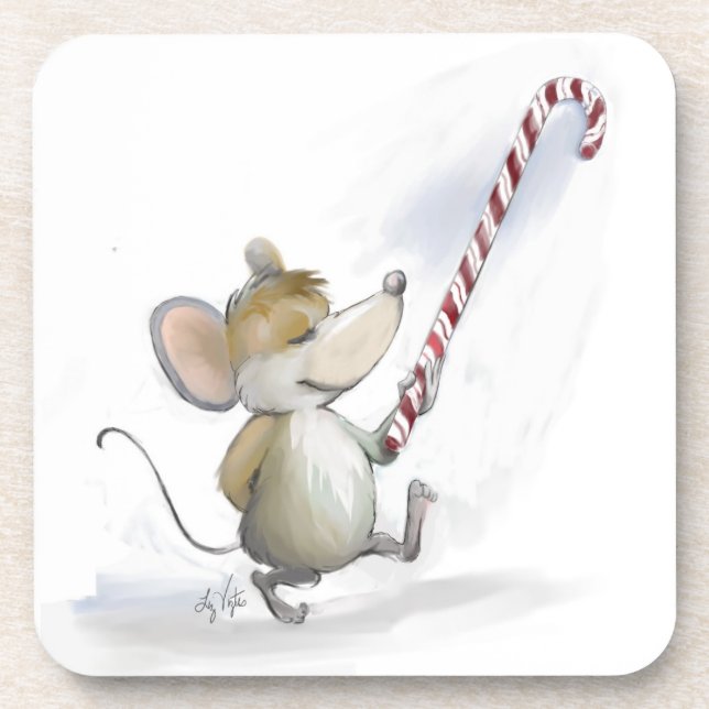 Merry Mouse Moe Cork Coaster (Front)