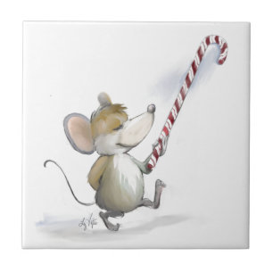 Merry Mouse Moe Holiday Tile
