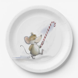 Merry Mouse Moe Paper Plate