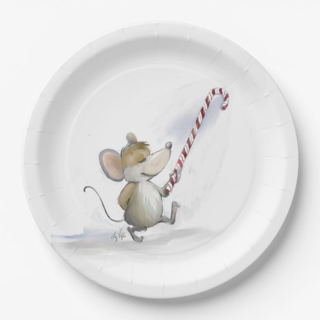 Merry Mouse Moe Paper Plate (Front)