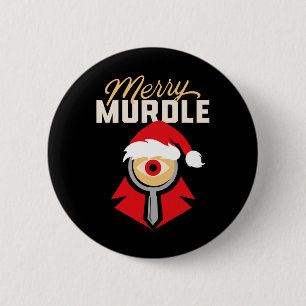 Merry Mystery Eye - Christmas Detective Logic Puzz 6 Cm Round Badge