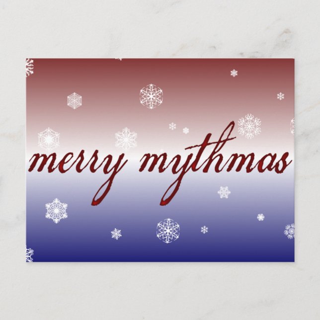 Merry Mythmas Holiday Postcard (Front)