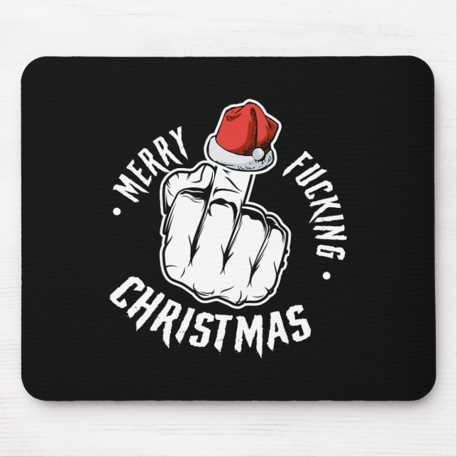 Merry Newnameing Christmas Inappropriate Men Adult Mouse Pad (Front)