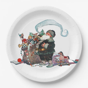 Merry Old Christmas Elf, Jessie Willcox Smith Paper Plate