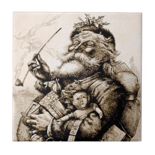 Merry Old Santa Claus Ceramic Tile