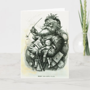 Merry Old Santa Claus Holiday Card
