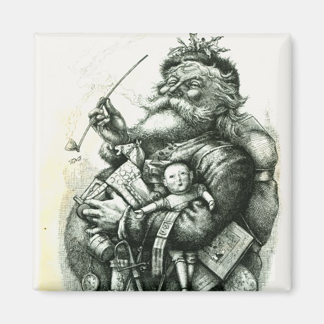Merry Old Santa Claus Magnet (Front)