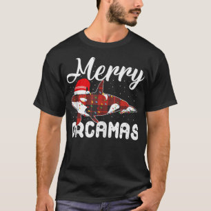Merry Orcamas Christmas Orca Killer Whale Lovers P T-Shirt