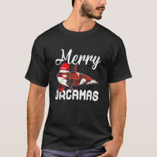 Merry Orcamas Christmas Orca Killer Whale Pajama T-Shirt