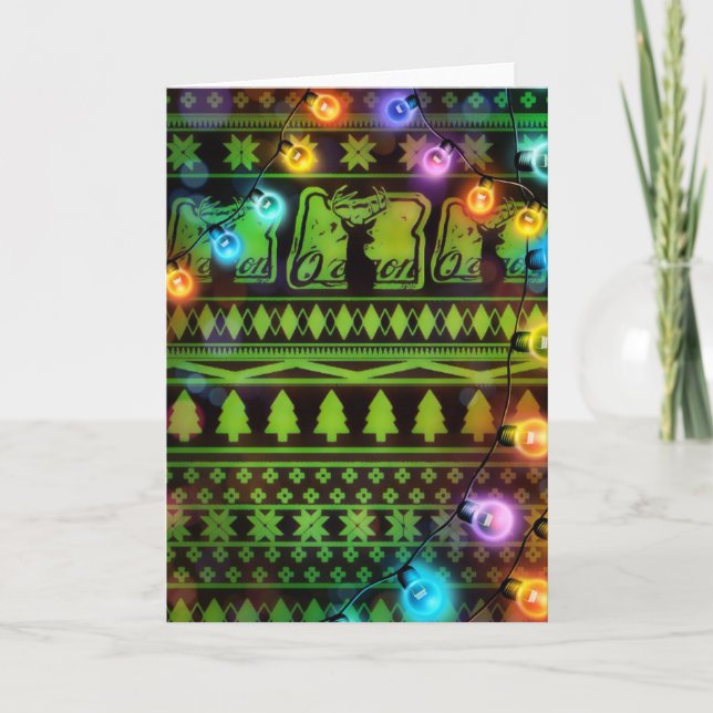 Merry Oregon Christmas Holiday Card (Front)