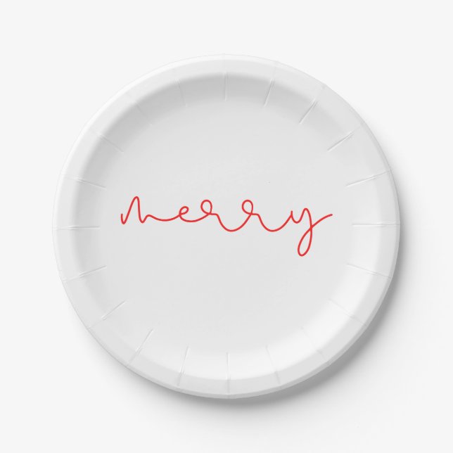 Merry -  paper plate (Front)